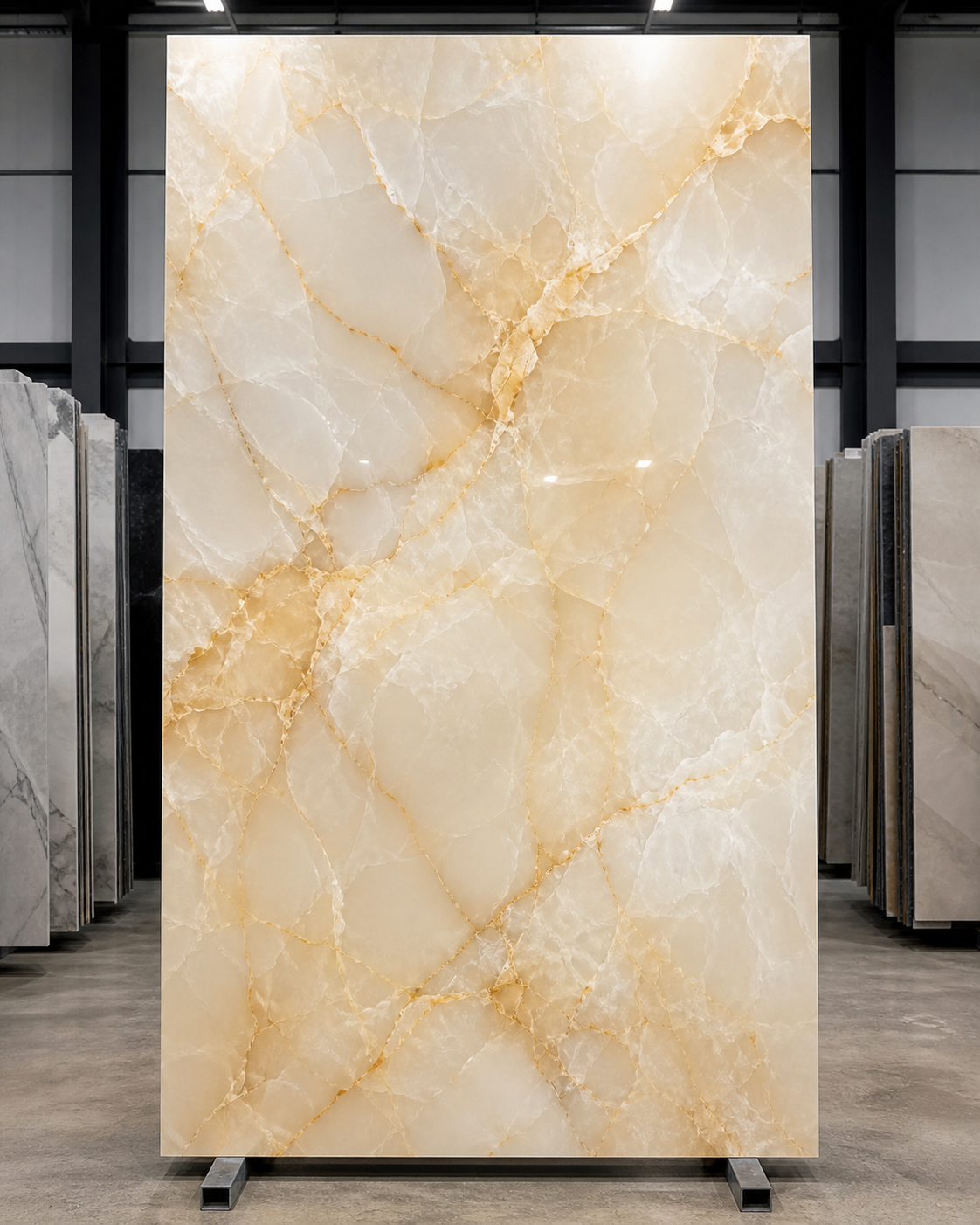 Onyx look porcelain slab